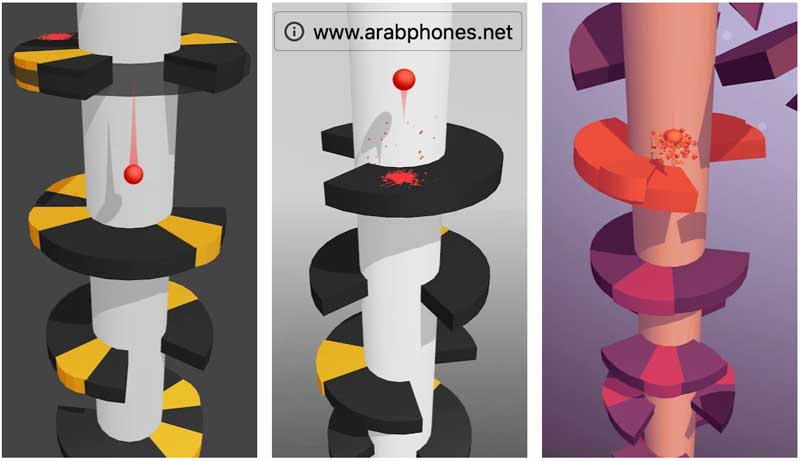 تحميل لعبة helix jump مهكرة مجانا