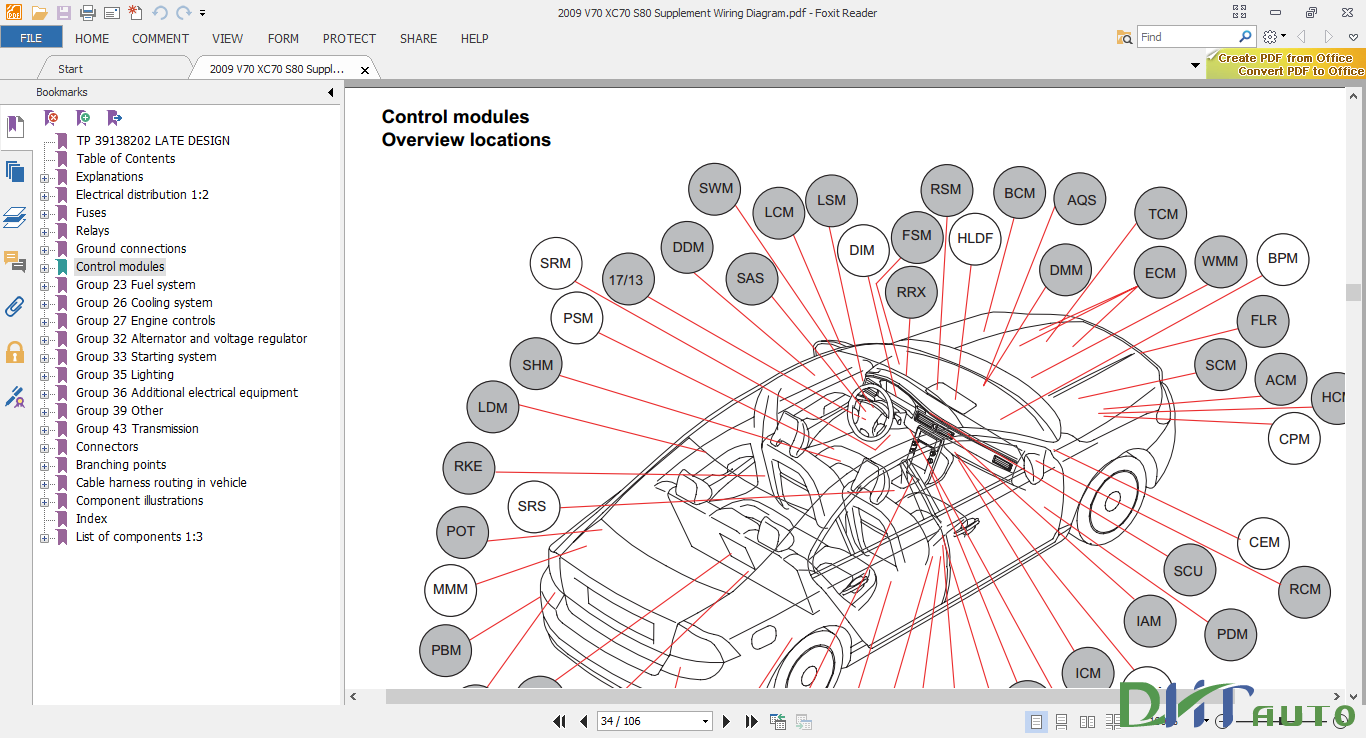 V70 Xc70 S80 2009 Supplement Wiring Diagram