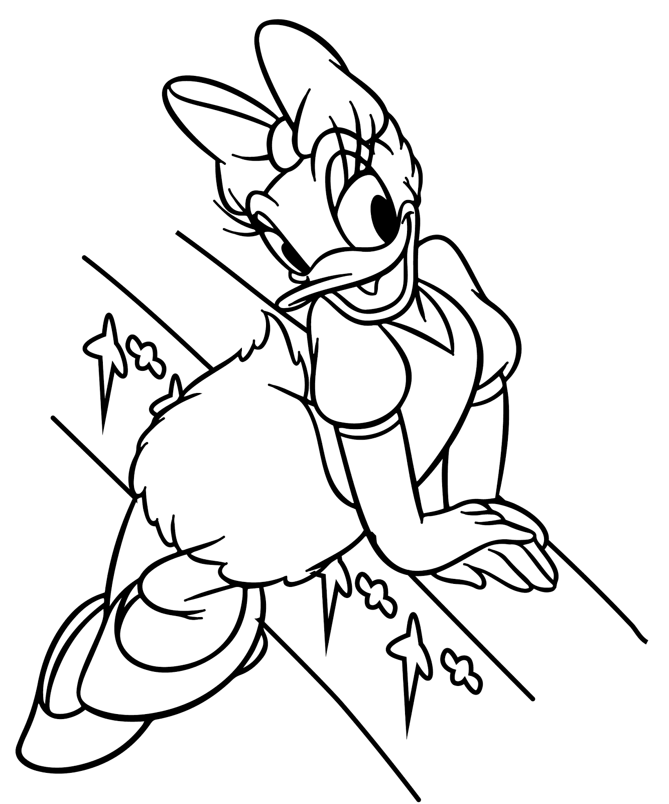daisy duck bow coloring pages - photo #8
