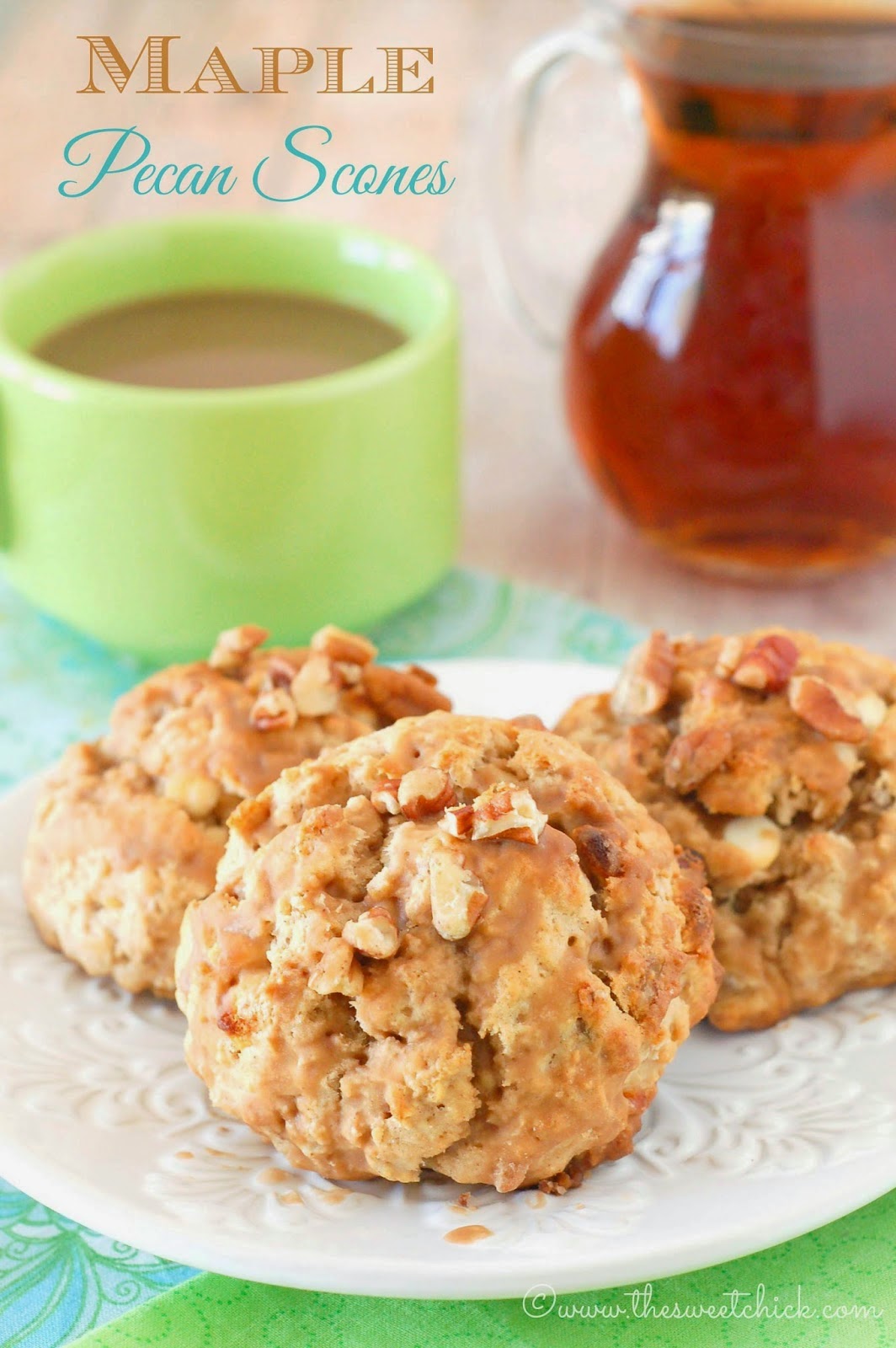 Maple Pecan Scones by The Sweet Chick