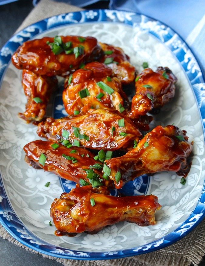Air Fryer Sriracha-Honey Chicken Wings #wings