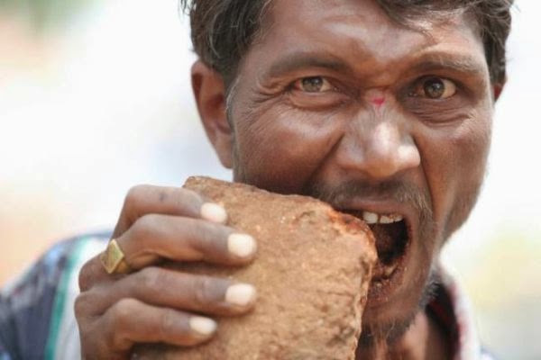 Fenomena Aneh, Pria India Kecanduan Makan Bata