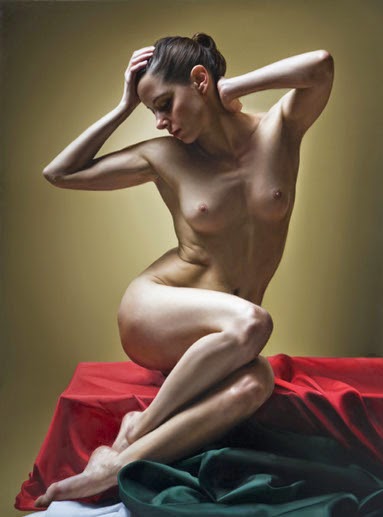 Javier Arizabalo pinturas hiper realistas nudez mulheres sensuais