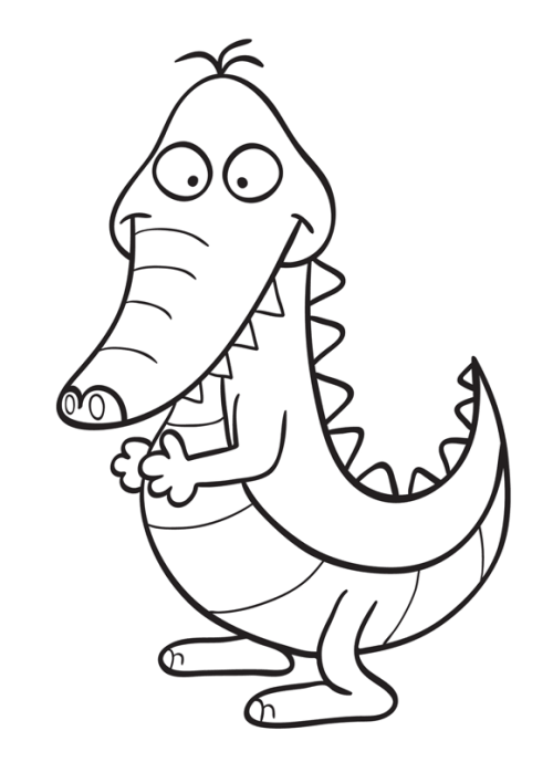 Krokodile zum Ausmalen - Ausmalbilder Krokodile, Kostenlose Krokodil
