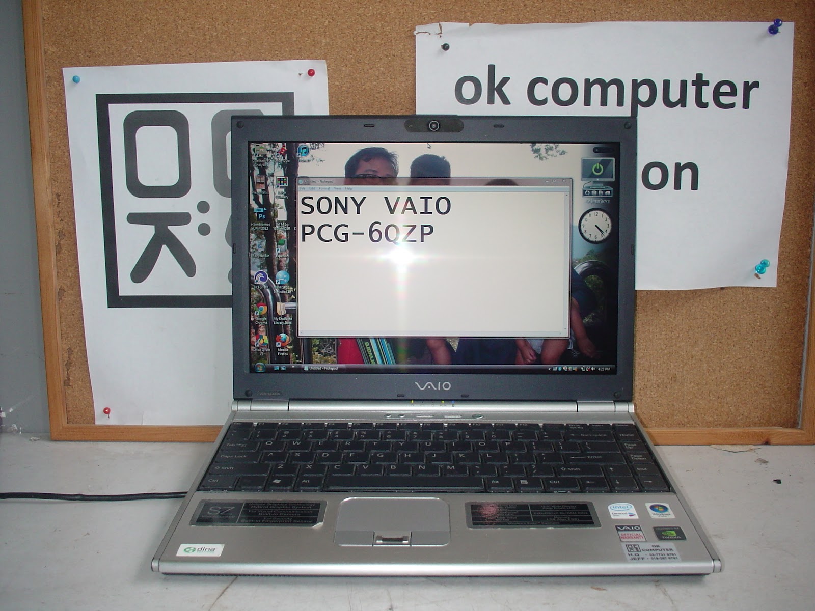 OK Computer Solution Kuantan Repair Screen Laptop Sony Vaio Pcg6qzp