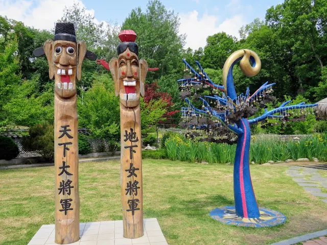 Sculptures near the Third Tunnel in the DMZ in South Korea