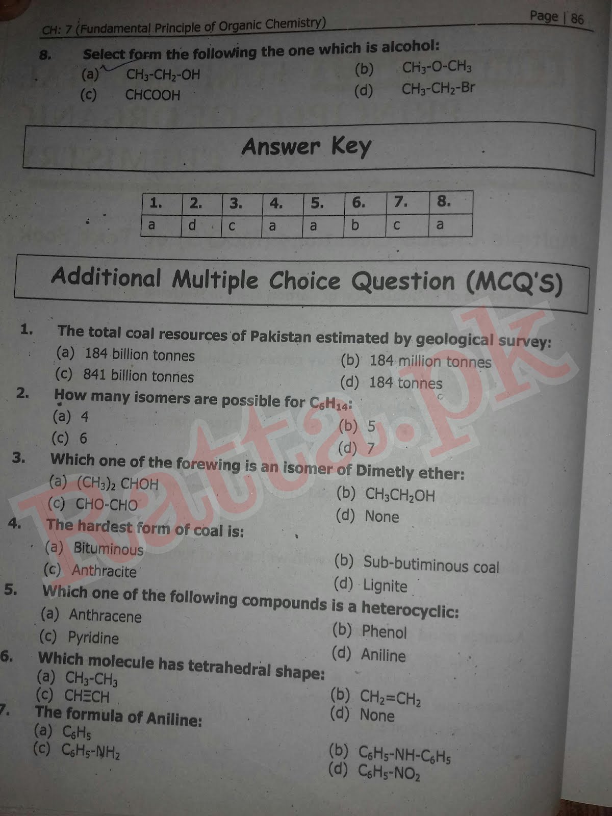 12th Chemistry Chapter 7 mcqs