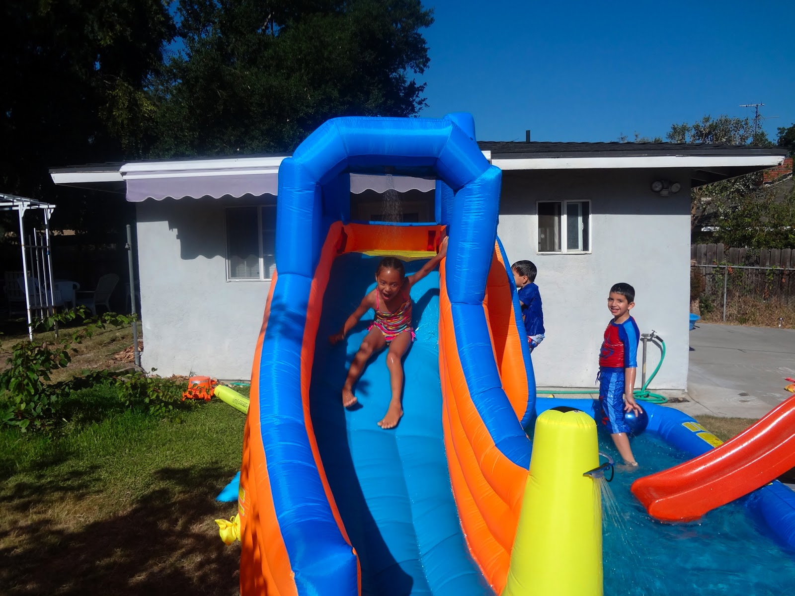 Banzai Inflatable Water Slide Gushing Geyser At Lorraine And 1st
