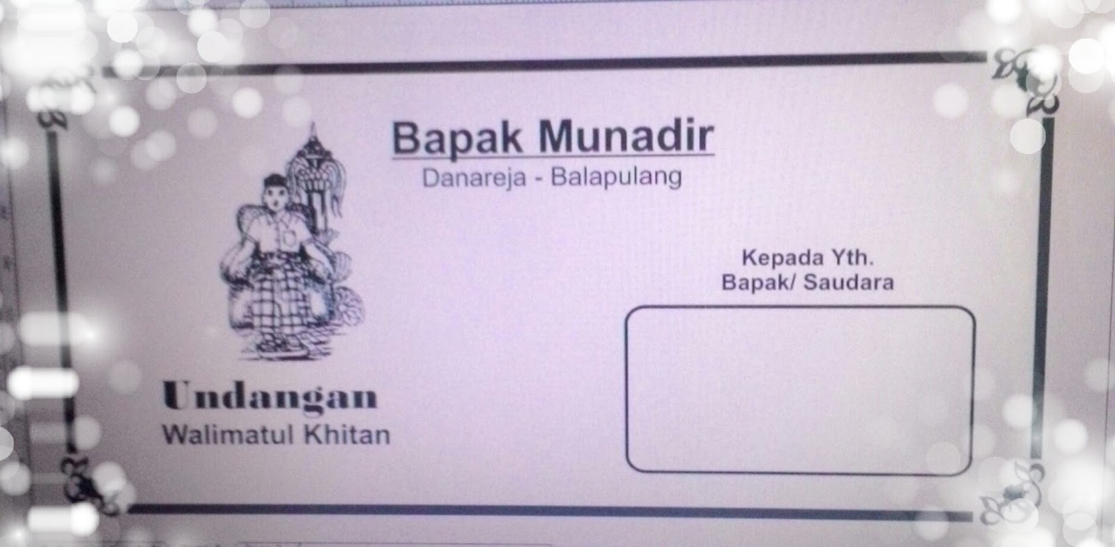 Undangan Walimatul khitan paling simple Desain UnNi