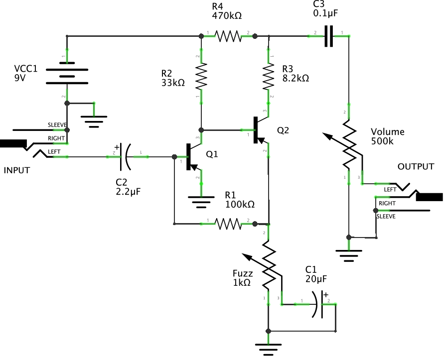 Coda Effects - Sunface / Fuzzface circuit analysis