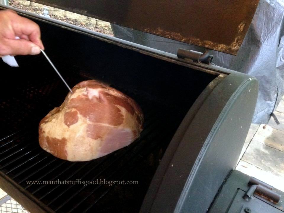 Smoked Ham on the Oklahoma Joe