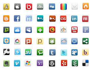 Berbagai ikon jejaring sosial
