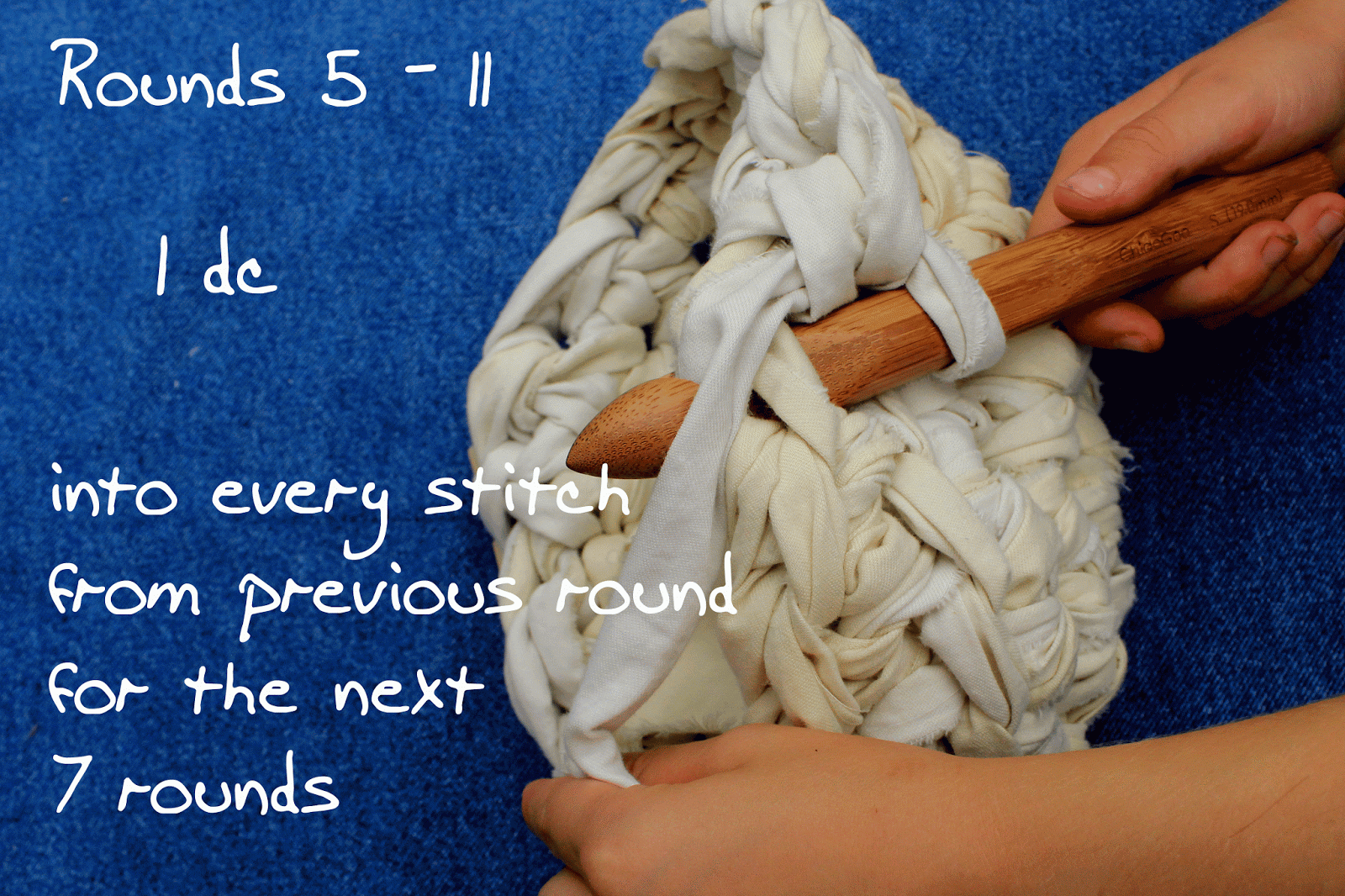 Crafty rags giant crochet basket tutorial