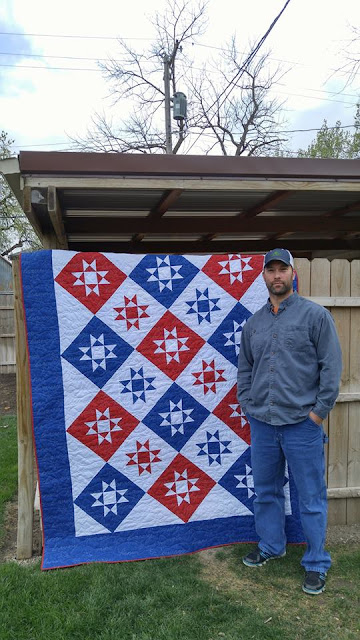 "Honor, Courage, Bravery, Valor" is a Free Quilts of Valor (QOV) Pattern designed by Laura from Slice of Pi Quilts!