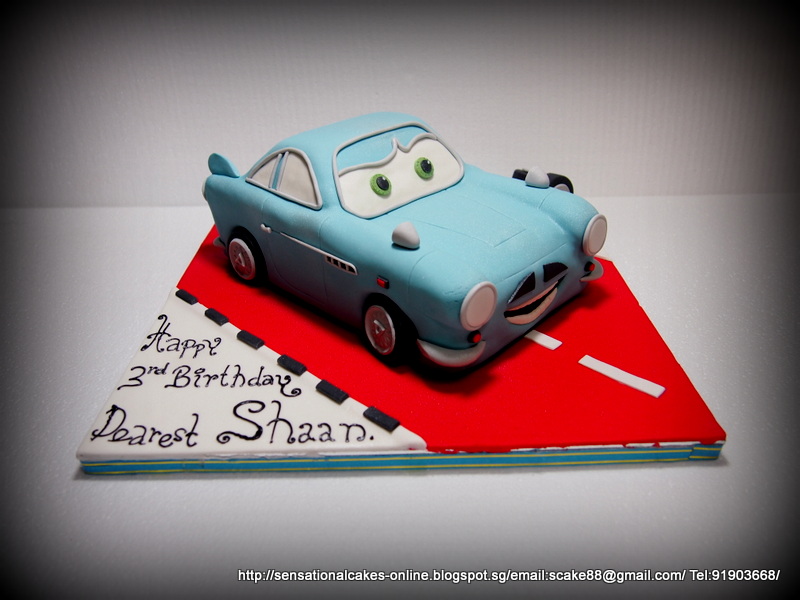 The Sensational Cakes FINN THE CARS CAKE SINGAPORE ( 3D HANDCRAFTED MODEL CAKE SINGAPORE )