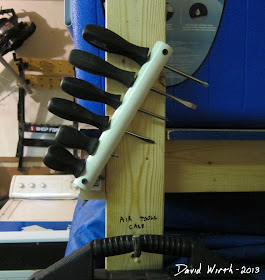 great screwdriver holder, pvc pipe, make, garage rack