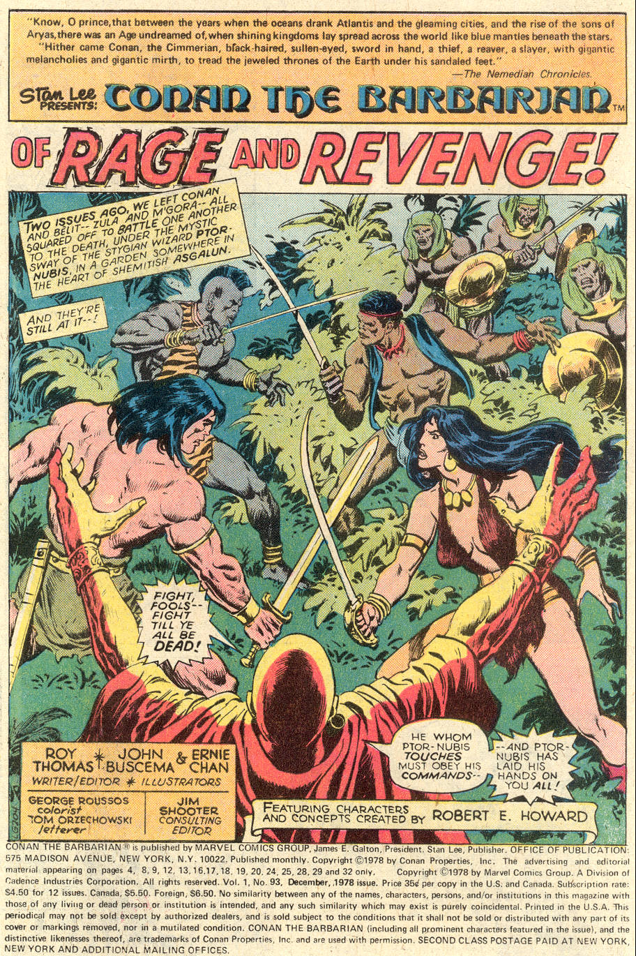Conan the Barbarian (1970) Issue #93 #105 - English 2