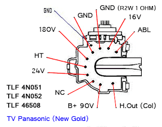 Data Pin Out Flyback TLF 4N051 TLF 4N052 TLF 46508 TV Panasonic (New Gold)
