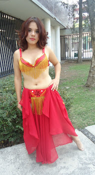 vestuario danza arabe rojo