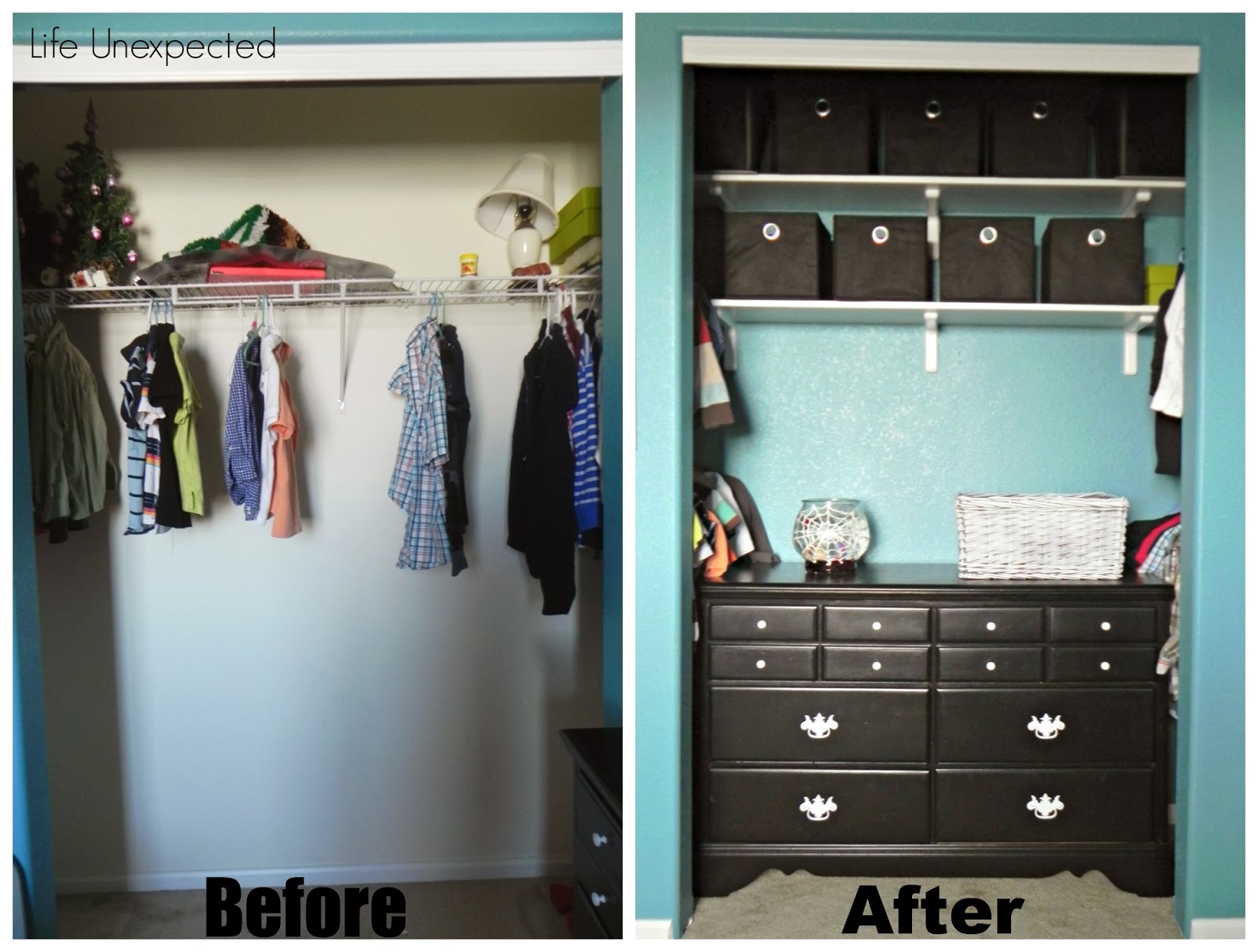 Life Unexpected: Boy's Room Closet Makeover