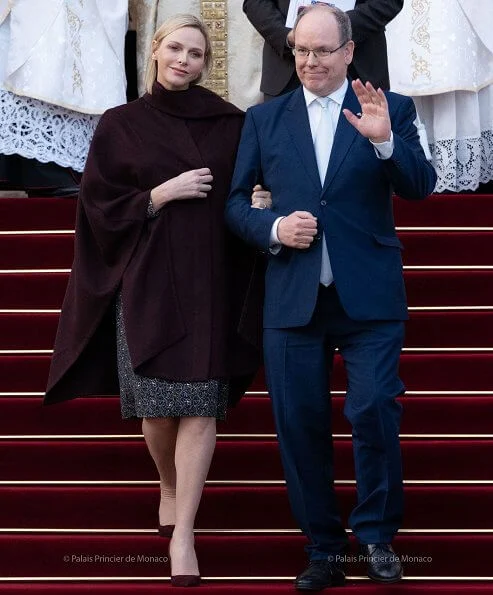 Archbishop Dominique-Marie David had been appointed Archbishop of Monaco by Pope Francis. Princess Charlene Akris cape