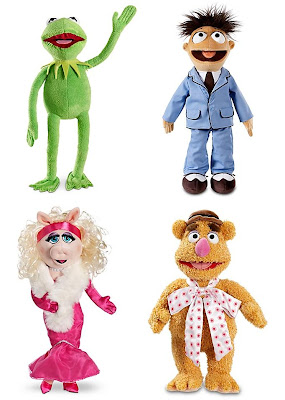Disney Store Exclusive The Muppets Plush Collection - Kermit the Frog, Walter, Miss Piggy & Fozzie Bear