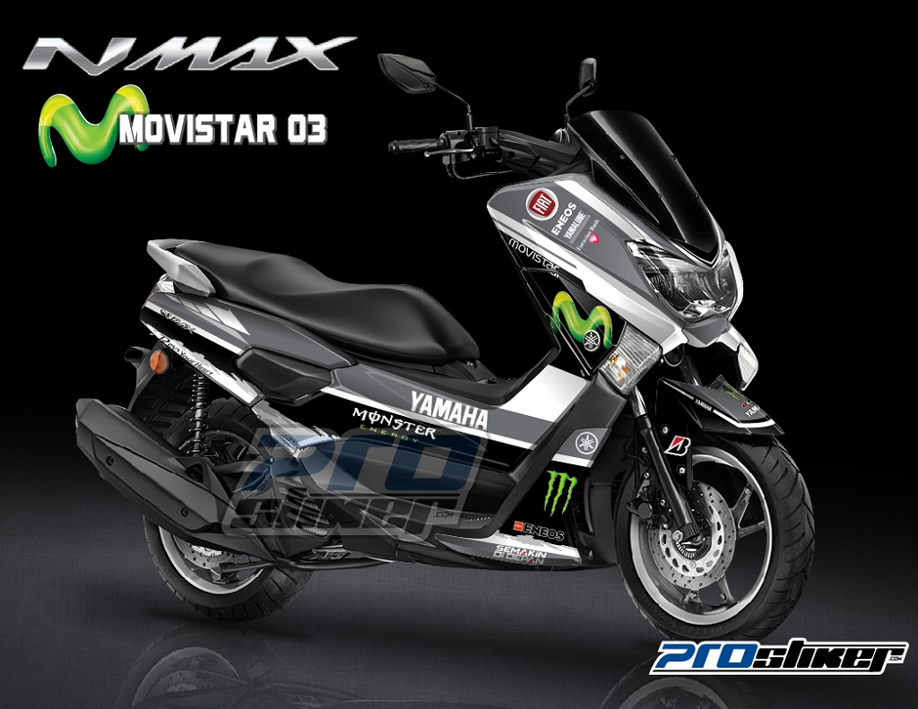 Striping Yamaha Nmax Modifikasi Full Body: Stiker Motor Nmax Desain