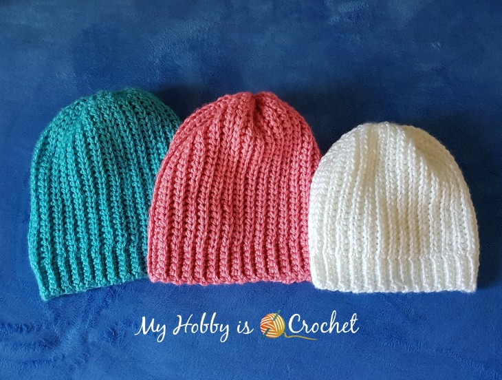 Side2Side Hat - Free Crochet pattern including sizes from 12 months through Adult Large