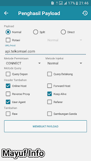 Cara Membuat Payload Telkomsel Opok Config HTTP Injector Terbaru