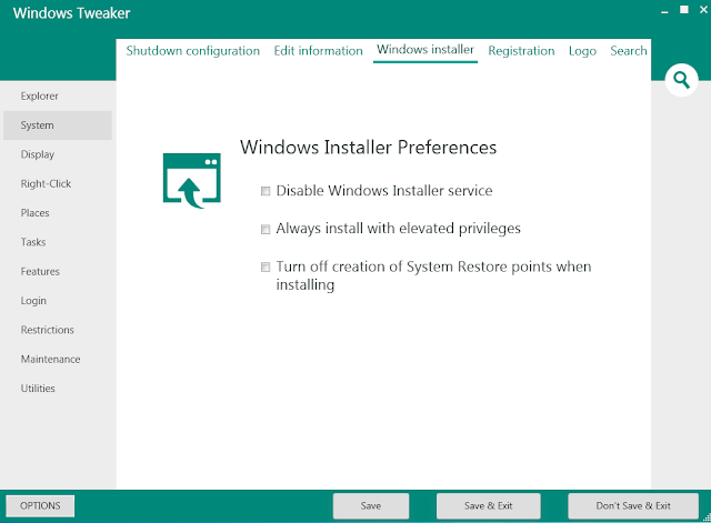 برنامج مجاني للتحكم في نظام التشغيل وتخصيصه بسهولة Windows Tweaker 5.3.1
