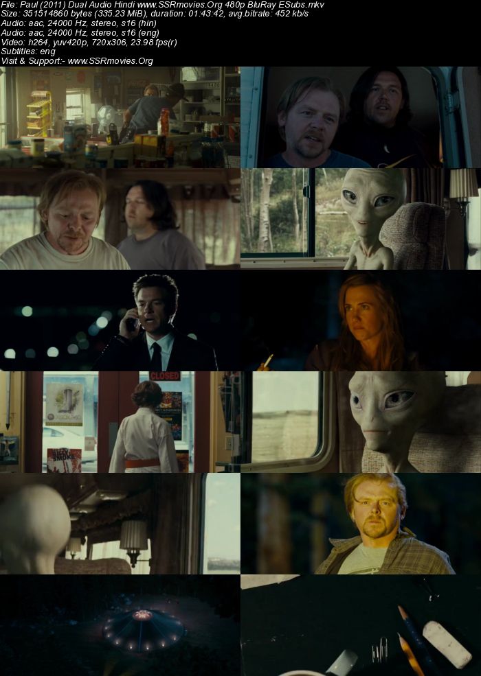 Paul (2011) Dual Audio Hindi 480p BluRay 300MB