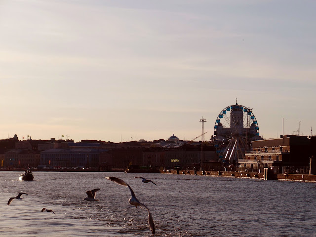 Helsinki Finland Finlandia Sea Bay Seagulls water port