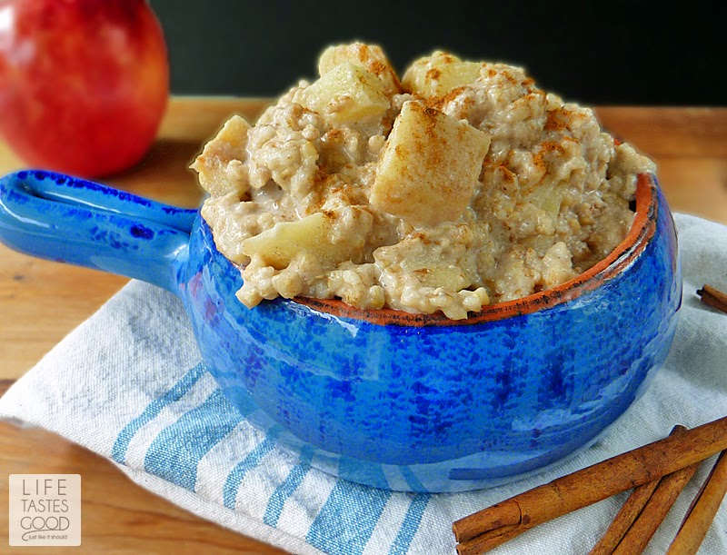 Slow Cooked Apple Pie Oatmeal Life Tastes Good