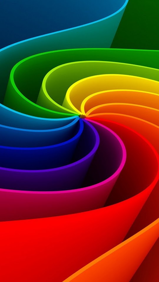 3D Abstract Colorful Rainbow Swirl  Android Best Wallpaper