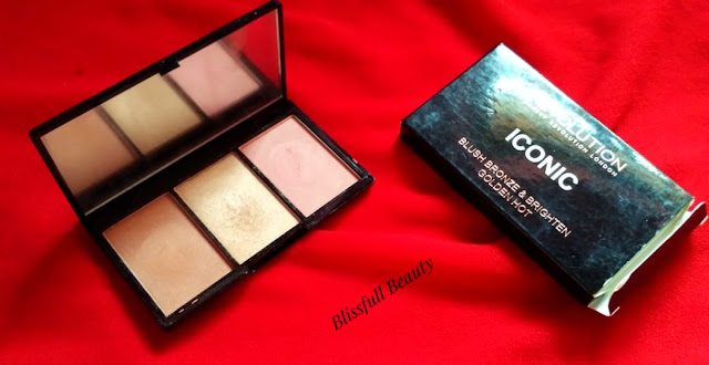 Makeup Revolution London Iconic Blush Bronze Brighten(GoldenHot) Palette Review 