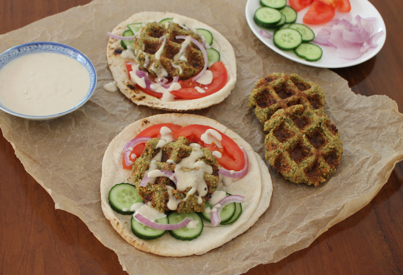 Food Lust People Love Waffled Falafel Sandwiches