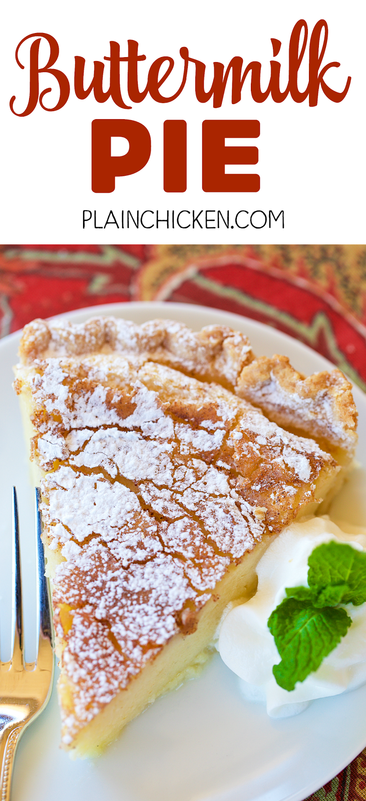 Buttermilk Pie Plain Chicken®