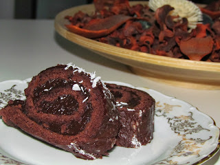 Rulada cu crema de ciocolata / Chocolate cream roulade