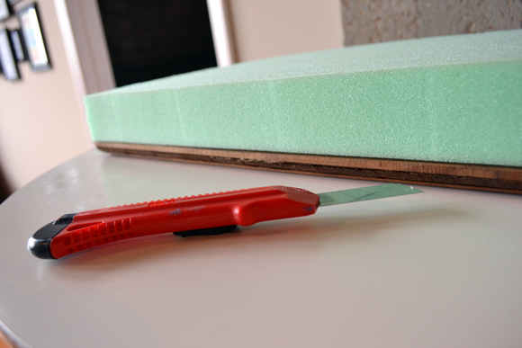 Use a utility knife to cut the foam to the correct size