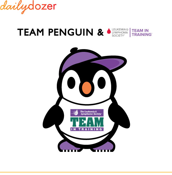 REDDOZER Team Penguin Publishing running mascot