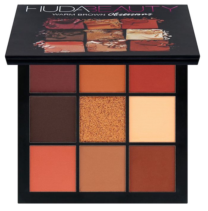 Huda Beauty Warm Brown Obsessions eyeshadow palette swatches + GWP offer