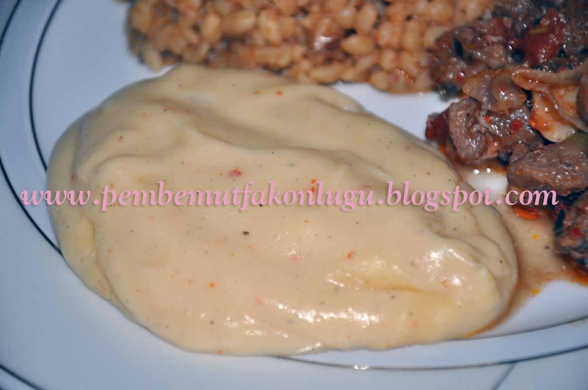 Pembe Mutfak Önlüğü Evde patates püresi yapılışı