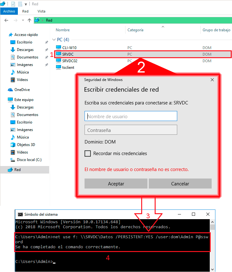 Pantallazos.es Windows CMD Conectar unidades de