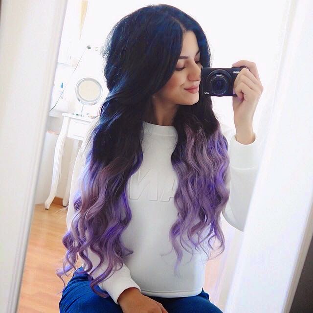 New Hair Purple Dip Dye Hermina