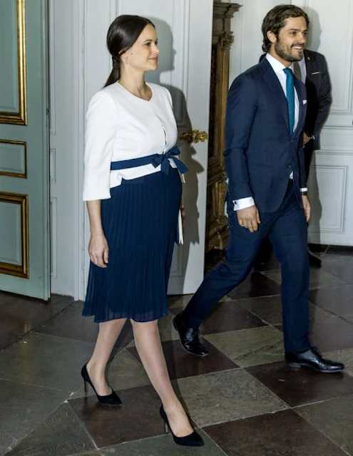  the Royal Couple, Prince Carl Philip and Princess Sofia attended the meeting of UN ambassadors at the Royal Palace.