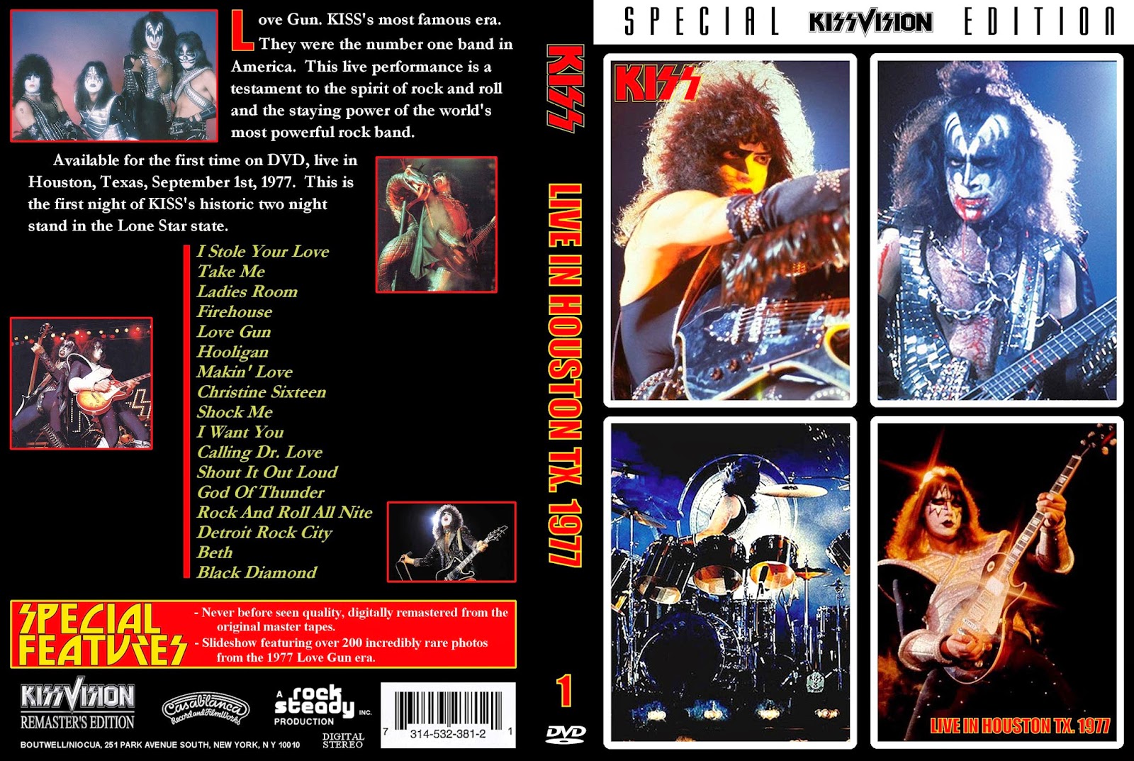 BANCA DO ROCK Rock Concert DVD 2879 DVD KISS 1977 BOOTLEG