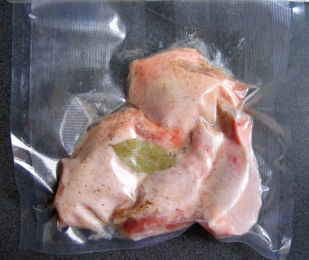 Chicken and Herbs in Sous Vide Bag