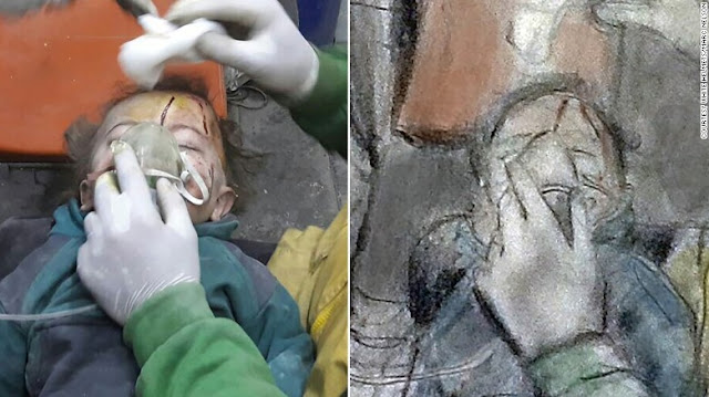 Guru Seni di Amerika Buat Sketsa Gambarkan Kepedihan di Aleppo Guru Seni di Amerika Buat Sketsa Gambarkan Kepedihan di Aleppo