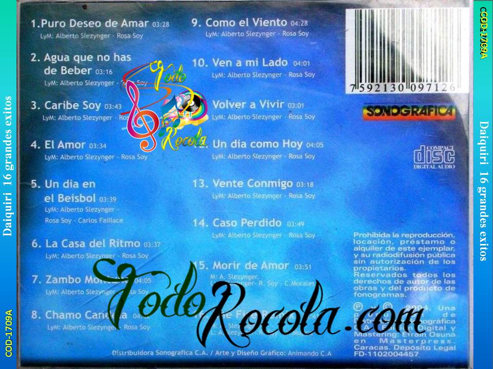 TodoRokola Daiquiri, 16 Grandes éxitos , Serie lo Máximo (2004)