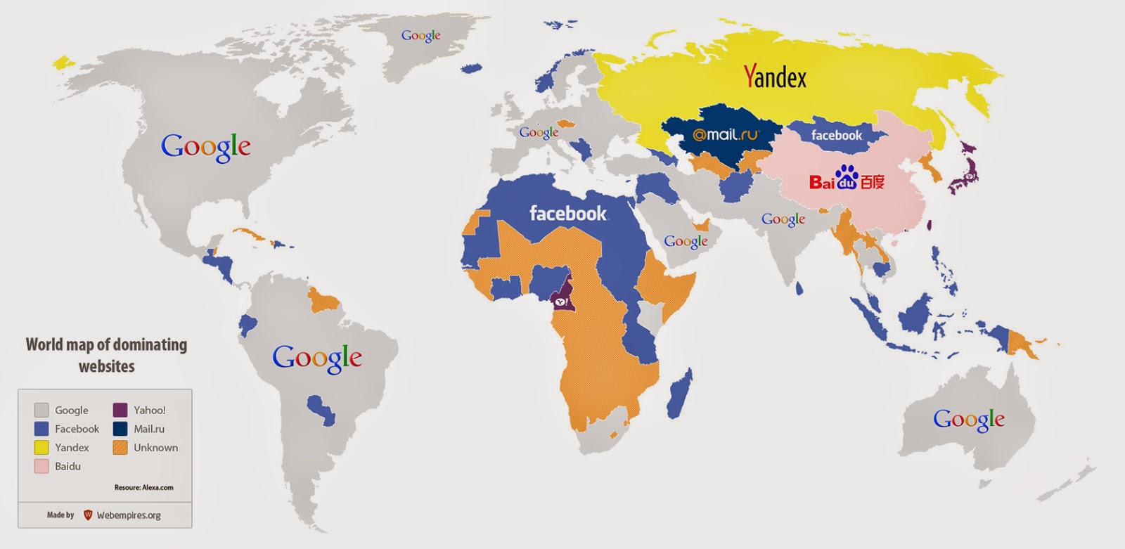 Most visited per country - Maps